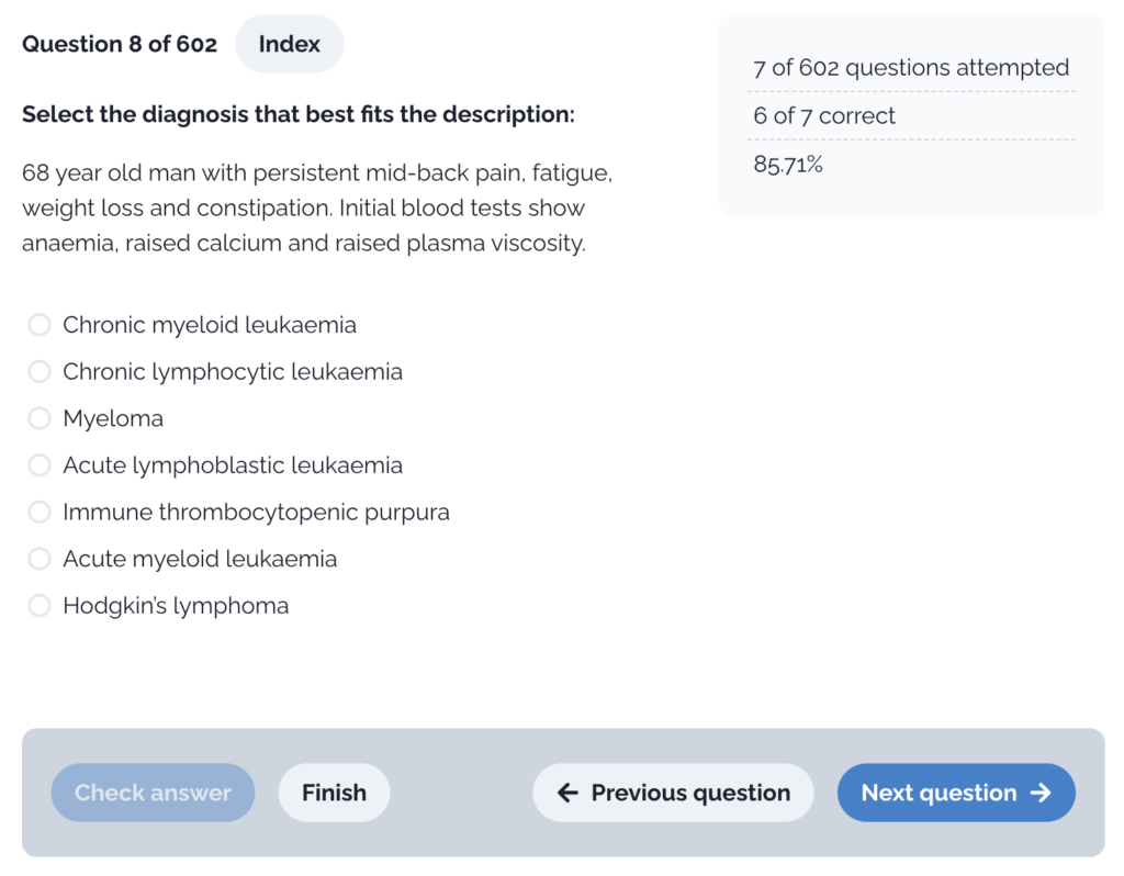 Extended Matching Questions